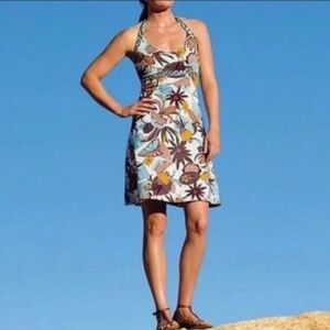 Patagonia Organic Cotton Knit Iliana Halter Print Dress